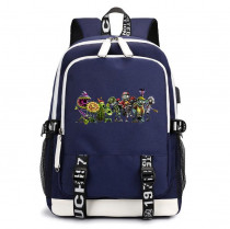 Рюкзак Растения против зомби (Plants vs Zombies) синий с USB-портом №2