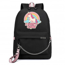 Рюкзак с Единорогом (Unicorn) черный с цепью №2