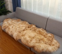 Шерстяной ковер бело-коричневый (70х200см) 