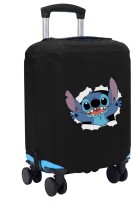 Чехол на чемодан M - Стич (Stitch) черный №2