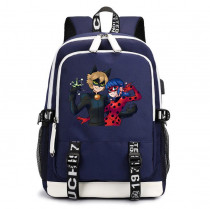 Рюкзак Леди Баг и Супер-Кот (Lady Bug) синий с USB-портом №4