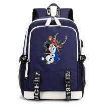 Рюкзак персонажи Холодное сердце (Frozen) синий с USB-портом №4