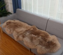 Шерстяной ковер бобовый цвет (70х200см) 