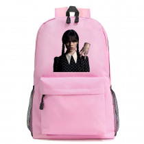 Рюкзак Уэнсдей и Вещь (Wednesday) розовый №1