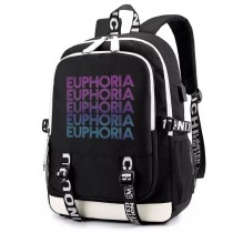 Рюкзак логотип Эйфория (Euphoria) черный с USB-портом №1