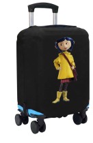 Чехол на чемодан S - Коралина (Coraline) черный №1