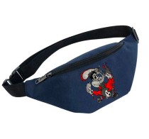 Поясная сумка Техасская резня бензопилой (Кожаное лицо) синяя №3