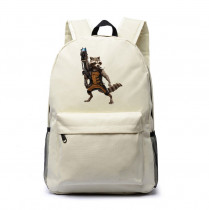 Рюкзак Енот Ракета белый №5