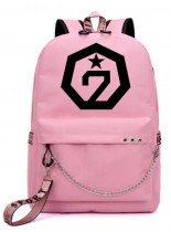 Рюкзак GOT7 розовый с цепью №1