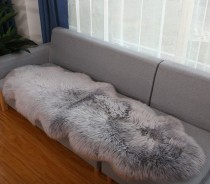 Шерстяной ковер серый (70х200см) 