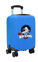 Чехол на чемодан M - Кикбоксинг (KICKBOX) синий №1