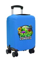 Чехол на чемодан M - Растения против зомби (Plants vs Zombies) синий №2