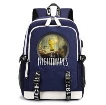 Рюкзак Маленькие кошмары - Little Nightmares синий с USB-портом №4