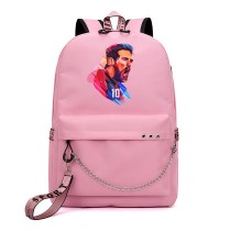 Рюкзак Лионель Месси (Lionel Messi) розовый с цепью №2