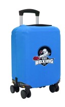 Чехол на чемодан L - Кикбоксинг (KICKBOX) синий №1