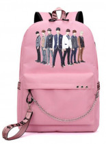 Рюкзак GOT7 розовый с цепью №2