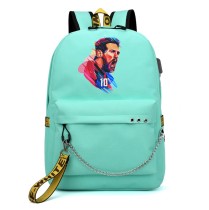 Рюкзак Лионель Месси (Lionel Messi) бирюзовый с цепью №2