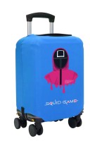 Чехол на чемодан M - Игра в кальмара (Squid Game) синий №1