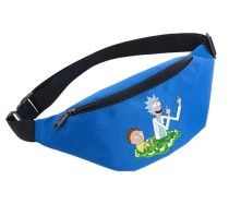 Поясная сумка Рик и морти (Rick and Morty) голубая №1