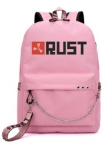 Рюкзак Раст (Rust) розовый с цепью №1
