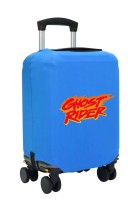 Чехол на чемодан S - Призрачный гонщик (Ghost Rider) синий №2