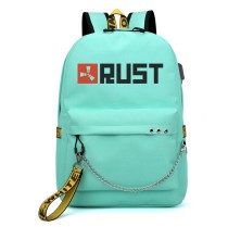 Рюкзак Раст (Rust) бирюзовый с цепью №1