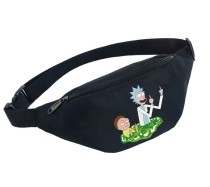 Поясная сумка Рик и морти (Rick and Morty) черная №1