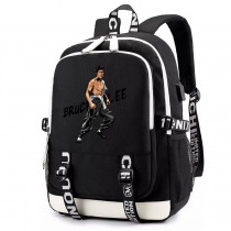 Рюкзак Брюс Ли (Bruce Lee) черный с USB-портом №3