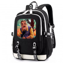 Рюкзак Привет сосед (Hello Neighbor) черный с USB-портом №1