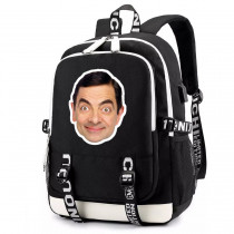 Рюкзак Мистер Бин (Mr. Bean) черный с USB-портом №3