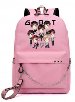 Рюкзак GOT7 розовый с цепью №3