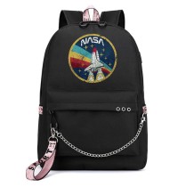 Рюкзак ракета Наса (NASA) черный с цепью №3