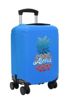 Чехол на чемодан L - Ананас (Aloha) синий №4