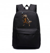 Рюкзак Енот Ракета черный №5