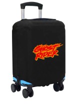 Чехол на чемодан S - Призрачный гонщик (Ghost Rider) черный №2
