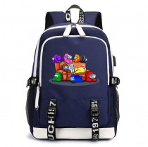 Рюкзак Амонг Ас (Among Us) синий с USB-портом №3