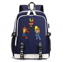 Рюкзак Крэш Бандикут (Crash Bandicoot) синий с USB-портом №5