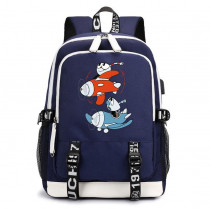 Рюкзак Капхед (Cuphead) синий с USB-портом №4