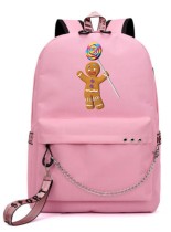 Рюкзак Пряня из Шрека (Shrek) розовый с цепью №2