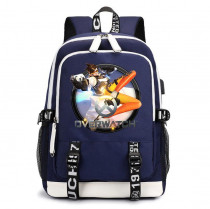 Рюкзак Овервотч (Overwatch) синий с USB-портом №5