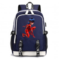 Рюкзак Леди Баг (Lady Bug) синий с USB-портом №5