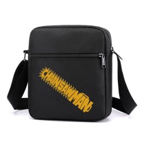 Сумка через плечо Человек бензопила черная №2