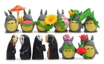 Набор фигурок Тоторо и Безликий по произведениям Миядзаки (12 шт)