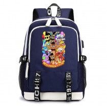 Рюкзак персонажи ФНАФ (Five Nights at Freddys) синий с USB-портом №4