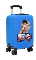 Чехол на чемодан M - Боец Баки (Baki Grappler) синий №1