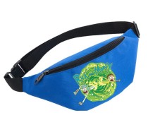 Поясная сумка Рик и морти (Rick and Morty) голубая №3
