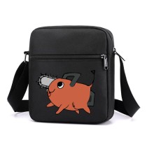 Сумка через плечо Человек бензопила черная №3