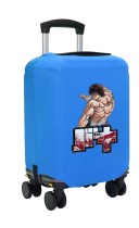 Чехол на чемодан L - Боец Баки (Baki Grappler) синий №1