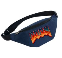 Поясная сумка Дум (Doom) синяя №3