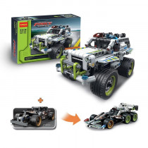 Конструктор с инерционным механизмом «Полицейский джип», 185 деталей